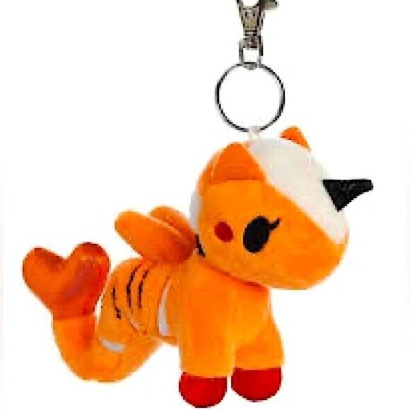 Aurora‎ Tokidoki Marea Orange Mermicorno Plush Clip On Figure Keychain Bag Charm - Picture 3 of 7